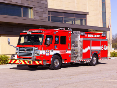 Wheeling Fire Department apparatus fire trucks Rosenbauer Commander Larry Shapiro Photographer shapirophotography.net